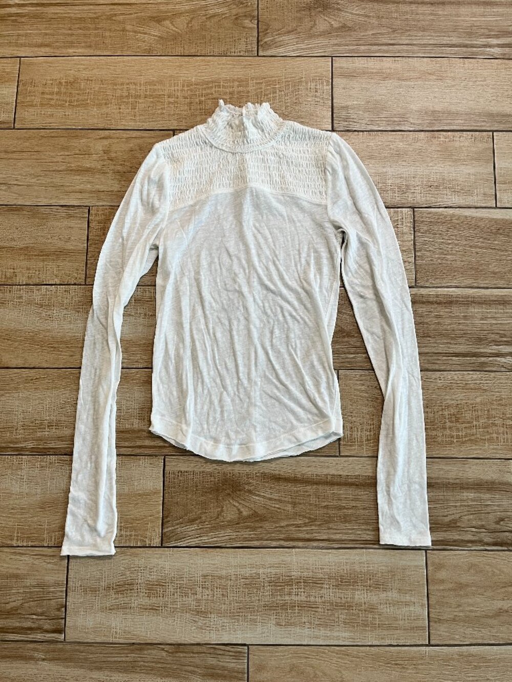 Womens We The Free White Long Sleeve Top - S